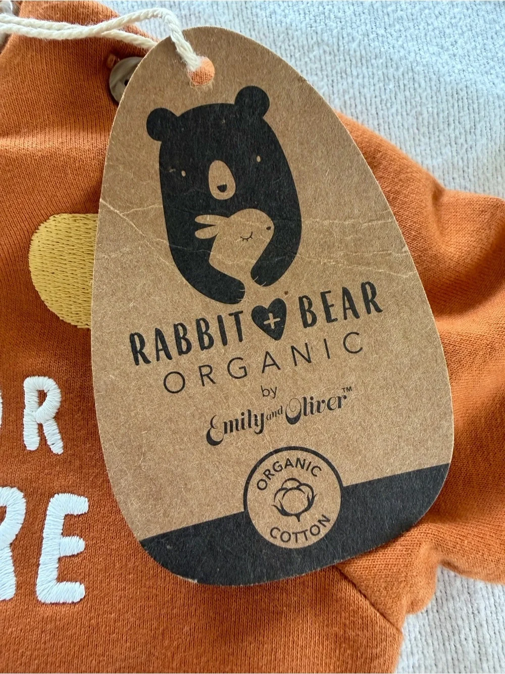 Rabbit‎ Bear Organic Kids Jogger Set Terracotta w/ Mountain Print Bottoms 0-3 M
